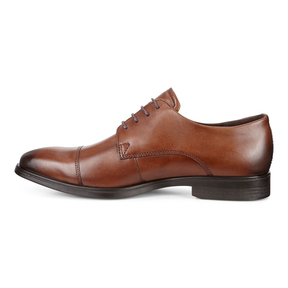 Zapatos De Vestir Hombre - ECCO Melbourne Cap Toe Tie - Marrom - KIQ869512